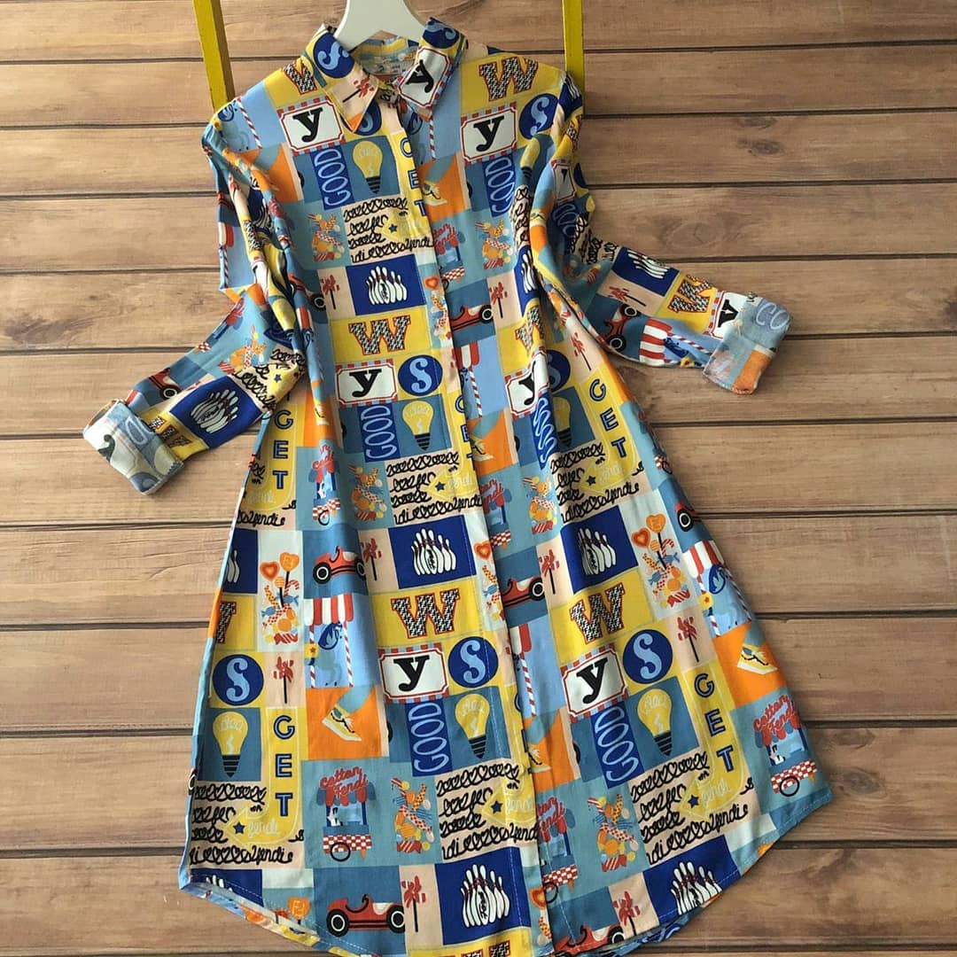 Retro Patchwork Rayon Top