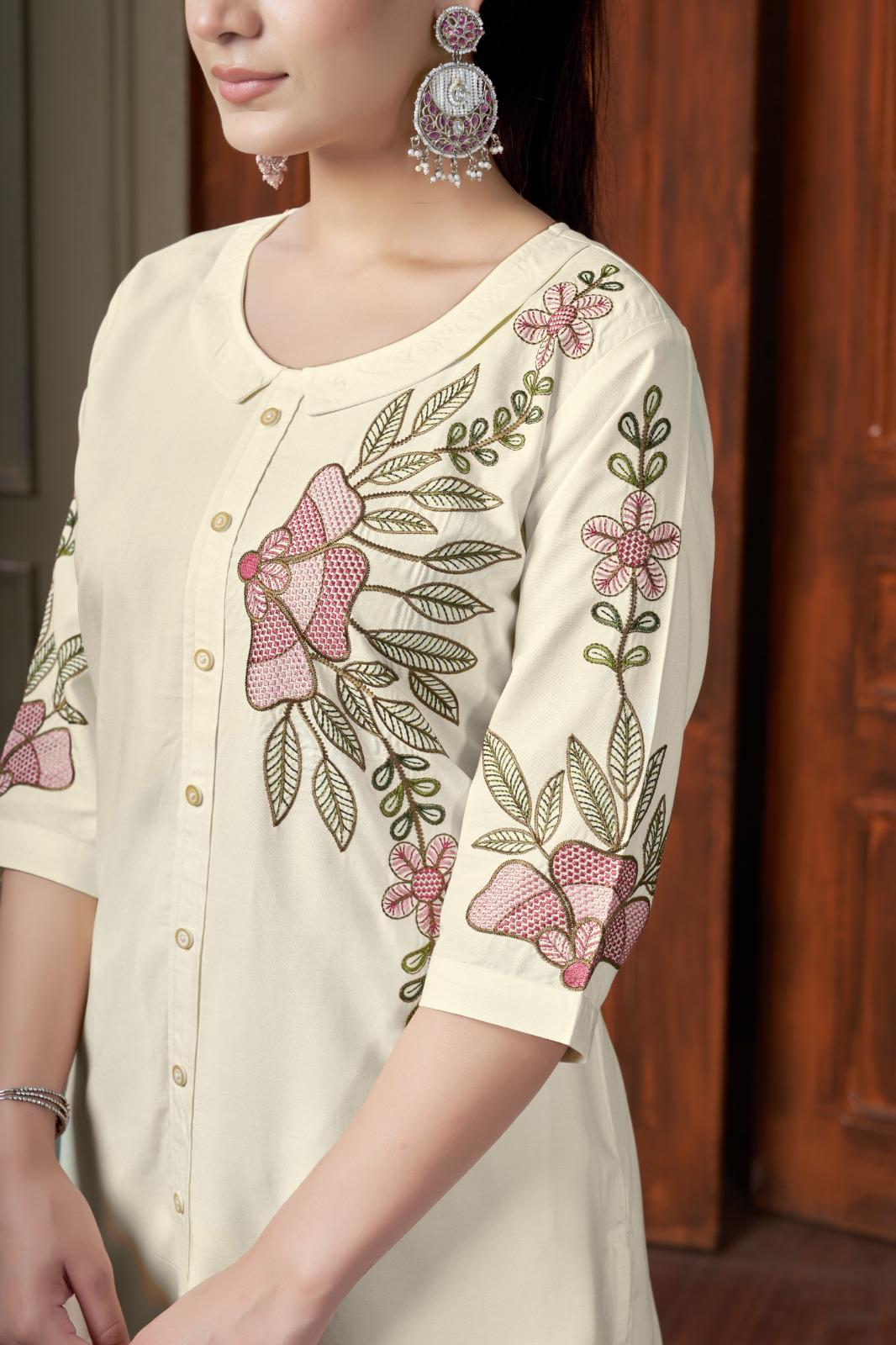 Heavy Rayon Embroidered Co-ord Set
